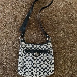 Coach Penelope Hippie Crossbody - Gray and Black